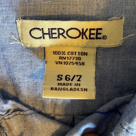 CHEROKEE long sleeve button down shirt Size 6/7 - Picture 2 of 5